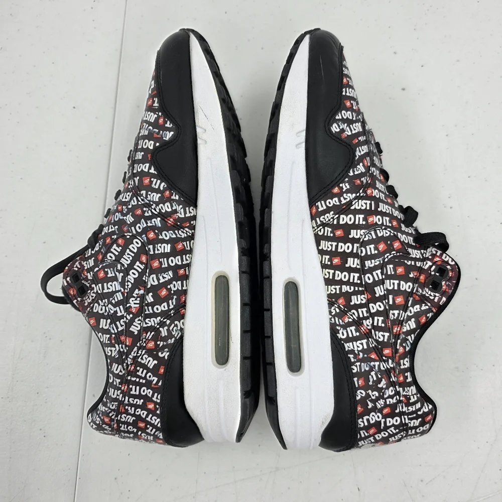 Nike Air Max 1 JDI Just Do It Pack Black Men's Size 9 875844-009 All Over Print.